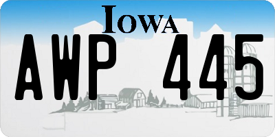 IA license plate AWP445