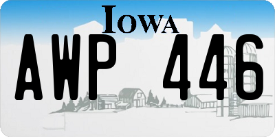 IA license plate AWP446