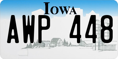 IA license plate AWP448