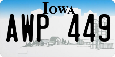 IA license plate AWP449