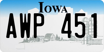 IA license plate AWP451