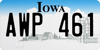 IA license plate AWP461
