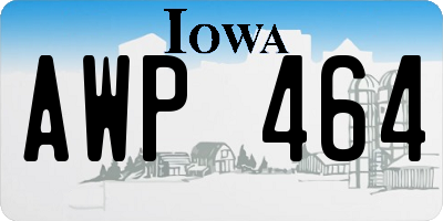 IA license plate AWP464