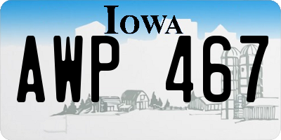 IA license plate AWP467
