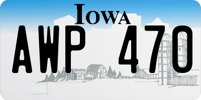 IA license plate AWP470