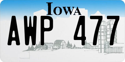 IA license plate AWP477