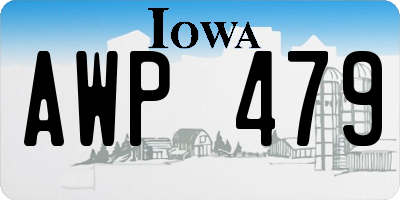 IA license plate AWP479