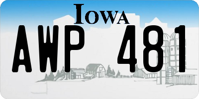 IA license plate AWP481