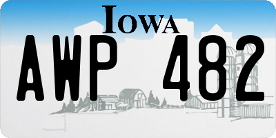 IA license plate AWP482