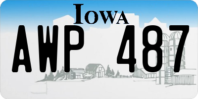 IA license plate AWP487