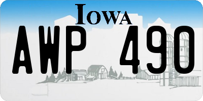 IA license plate AWP490