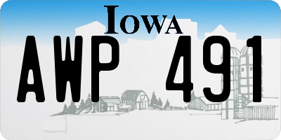 IA license plate AWP491