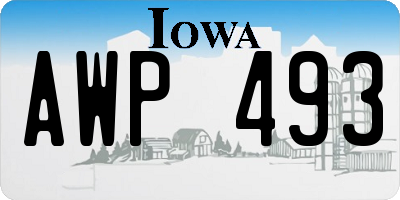 IA license plate AWP493