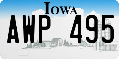 IA license plate AWP495
