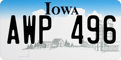 IA license plate AWP496