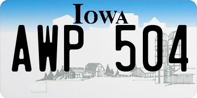 IA license plate AWP504
