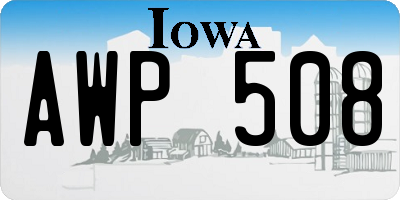 IA license plate AWP508
