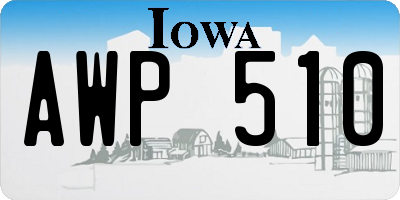 IA license plate AWP510