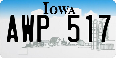IA license plate AWP517