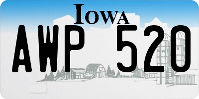 IA license plate AWP520