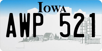 IA license plate AWP521