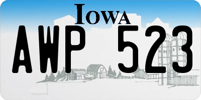 IA license plate AWP523