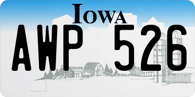 IA license plate AWP526
