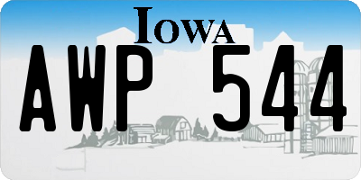 IA license plate AWP544