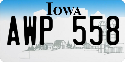 IA license plate AWP558