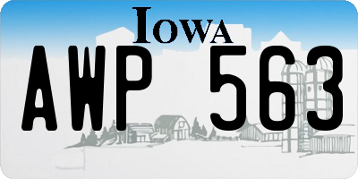 IA license plate AWP563