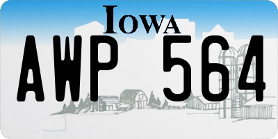IA license plate AWP564