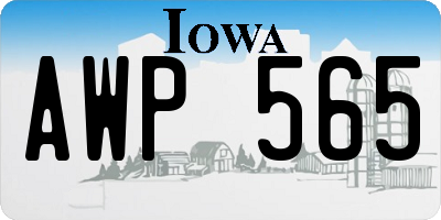 IA license plate AWP565