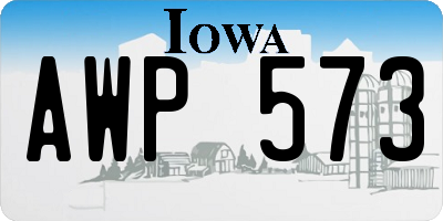 IA license plate AWP573