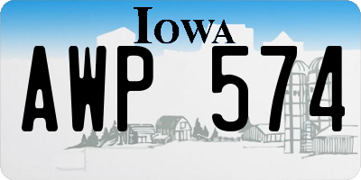 IA license plate AWP574