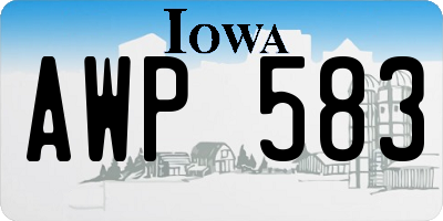 IA license plate AWP583