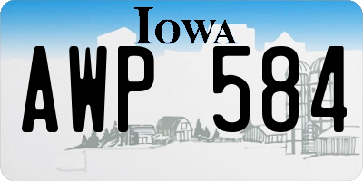 IA license plate AWP584
