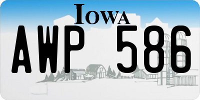 IA license plate AWP586