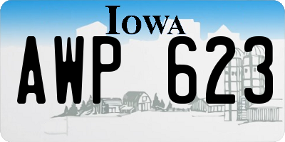 IA license plate AWP623