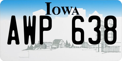 IA license plate AWP638