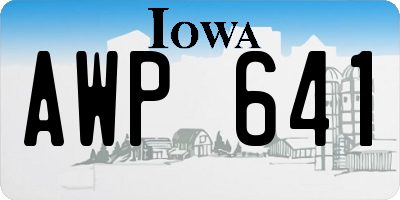 IA license plate AWP641