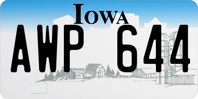 IA license plate AWP644