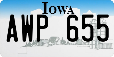 IA license plate AWP655