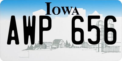 IA license plate AWP656