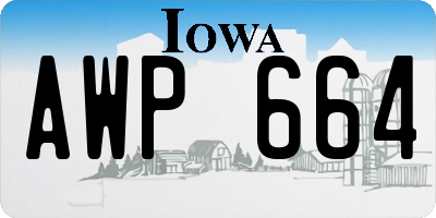 IA license plate AWP664