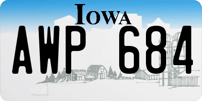 IA license plate AWP684
