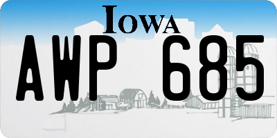 IA license plate AWP685