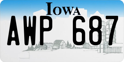 IA license plate AWP687
