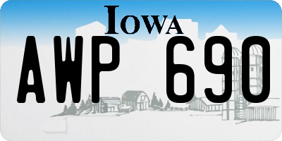 IA license plate AWP690