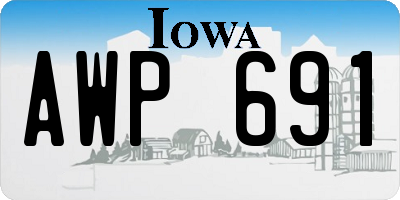 IA license plate AWP691