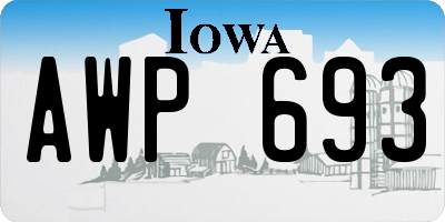 IA license plate AWP693